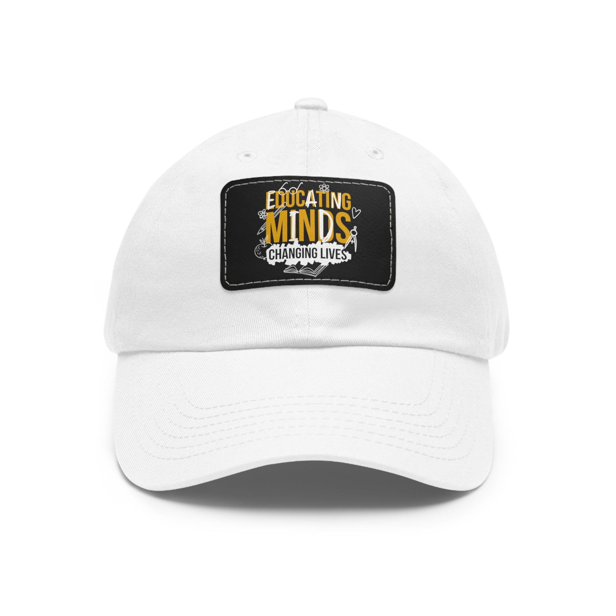 Dad Hat with Leather Patch (Rectangle)